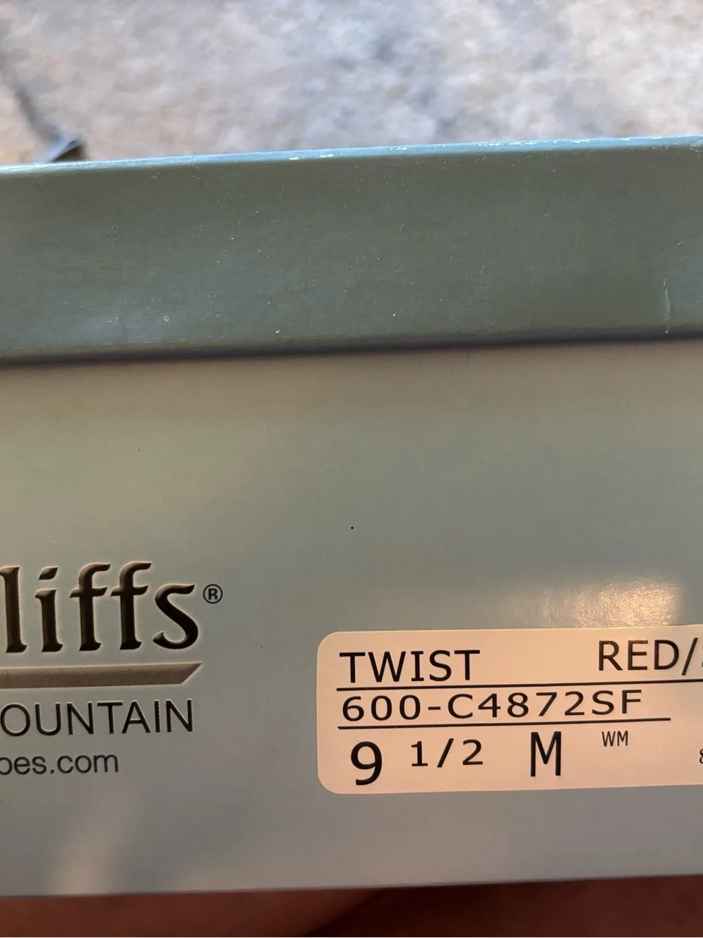 Cliffs by White Mountain -Twist Red/Striped Fabric Wedge. Size 9 1/2 M